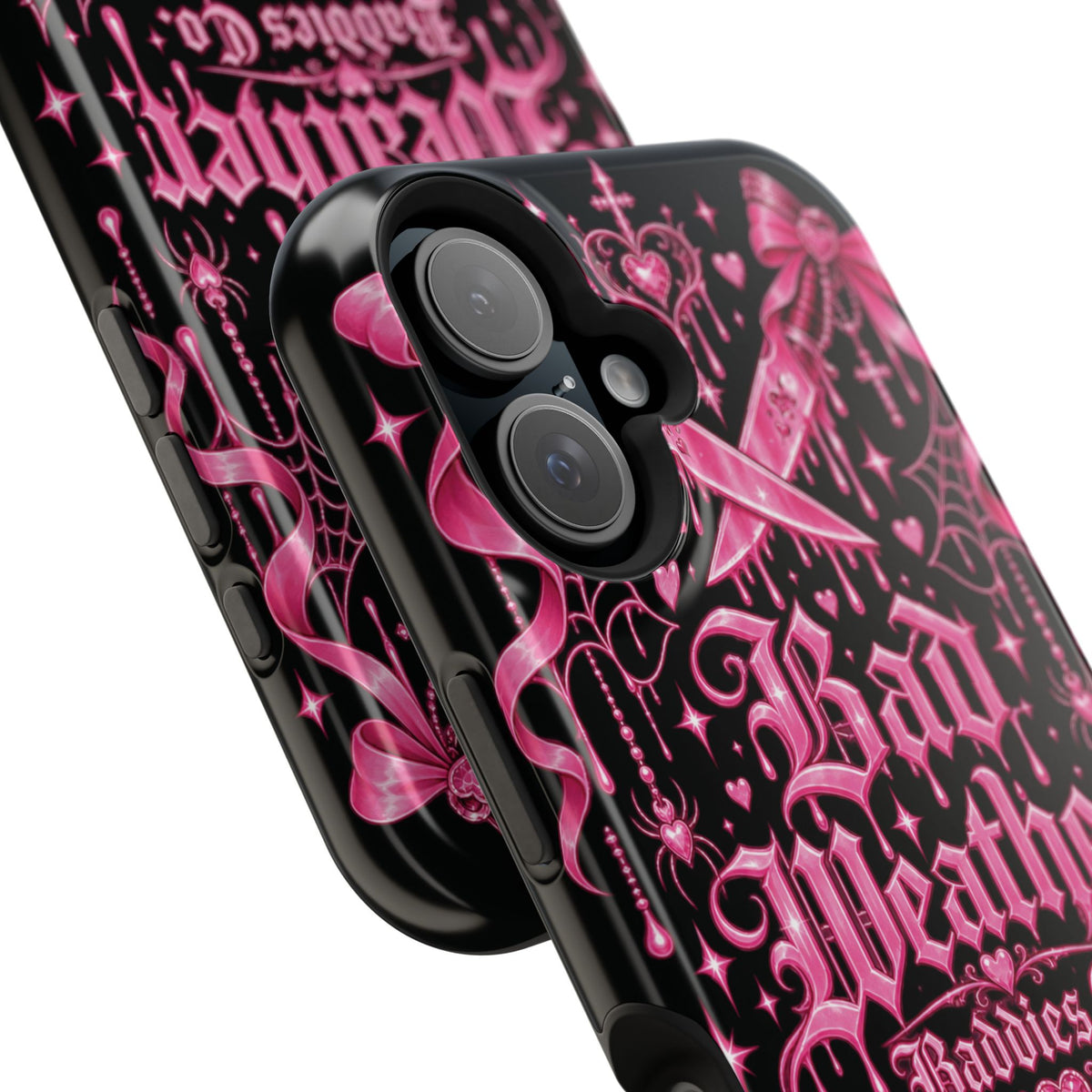 Pink Gothic Magnetic Phone Case With Impact Resistant Protection