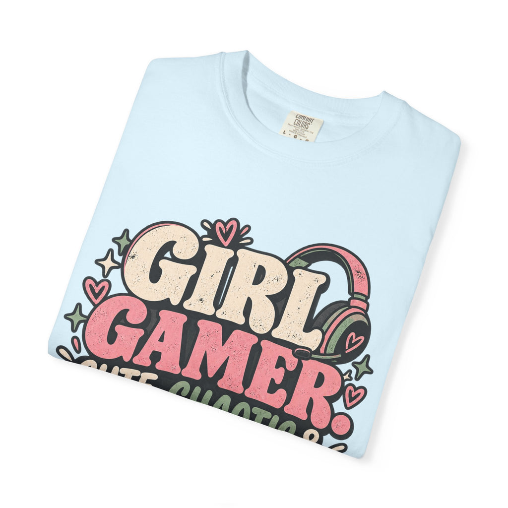 Girl Gamer Cute Chaotic & Carrying the Team | Retro Gaming T-Shirt