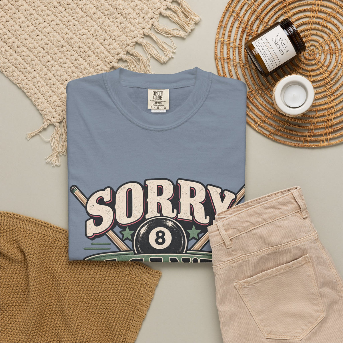 Sorry I Can’t, League Night Pool T-Shirt | Retro Billiards Graphic Tee
