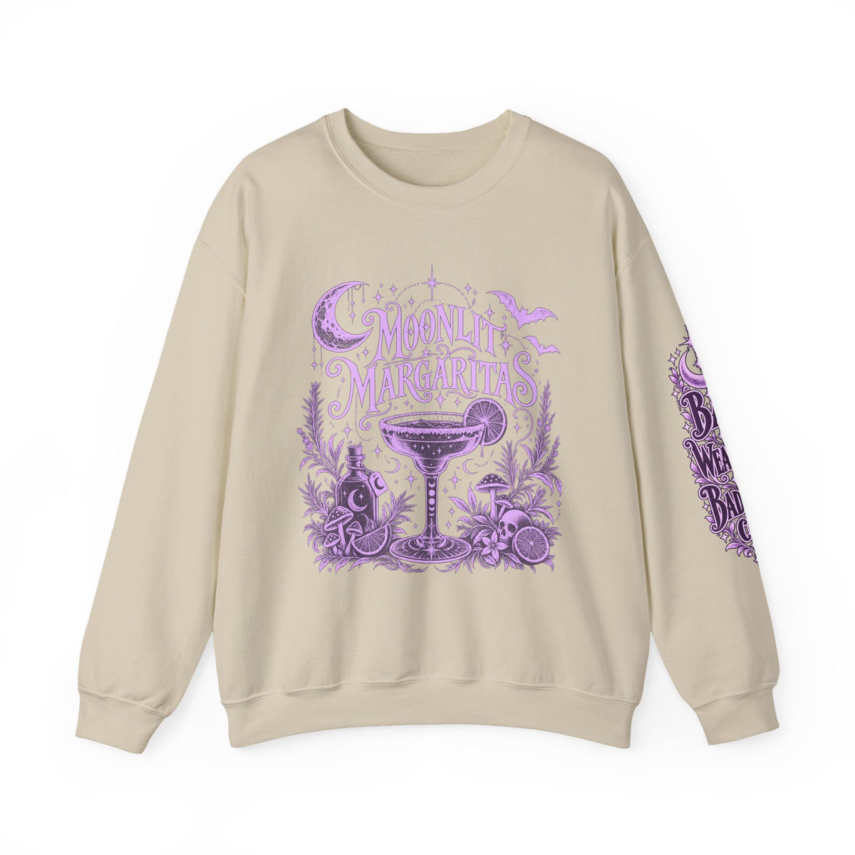 Moonlit Margaritas Witchy Unisex Crewneck Sweatshirt With Celestial Design