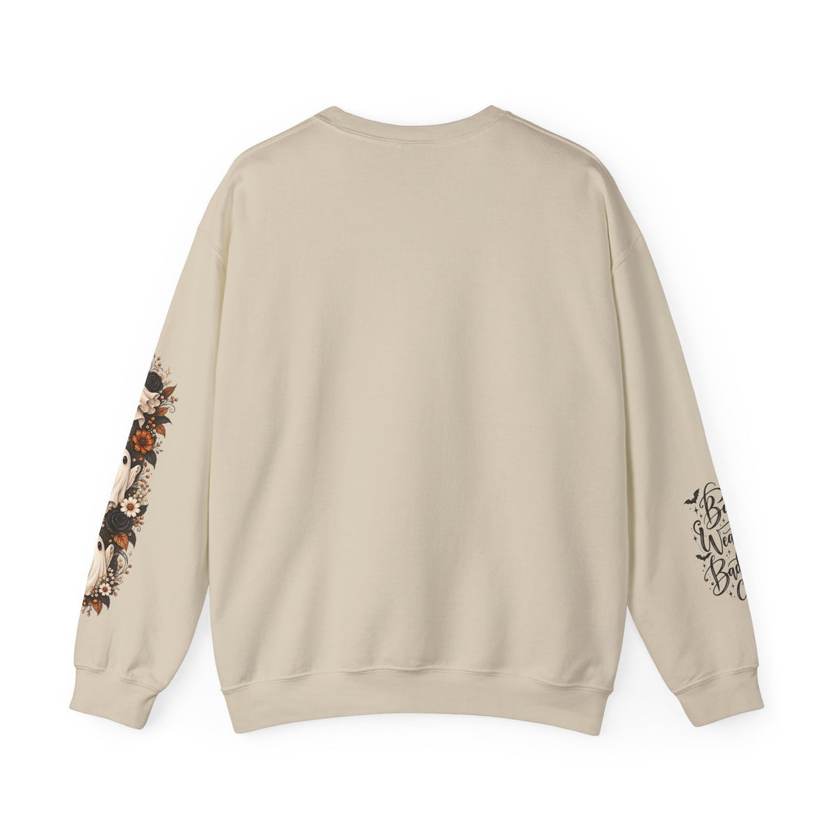 A Girl Gotta Have Options Witchy Halloween Broom Print Crewneck Sweatshirt