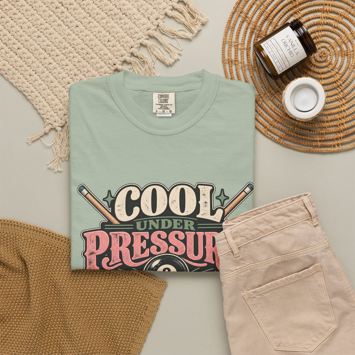 Cool Under Pressure, Deadly With a Cue | Retro Pool T-Shirt