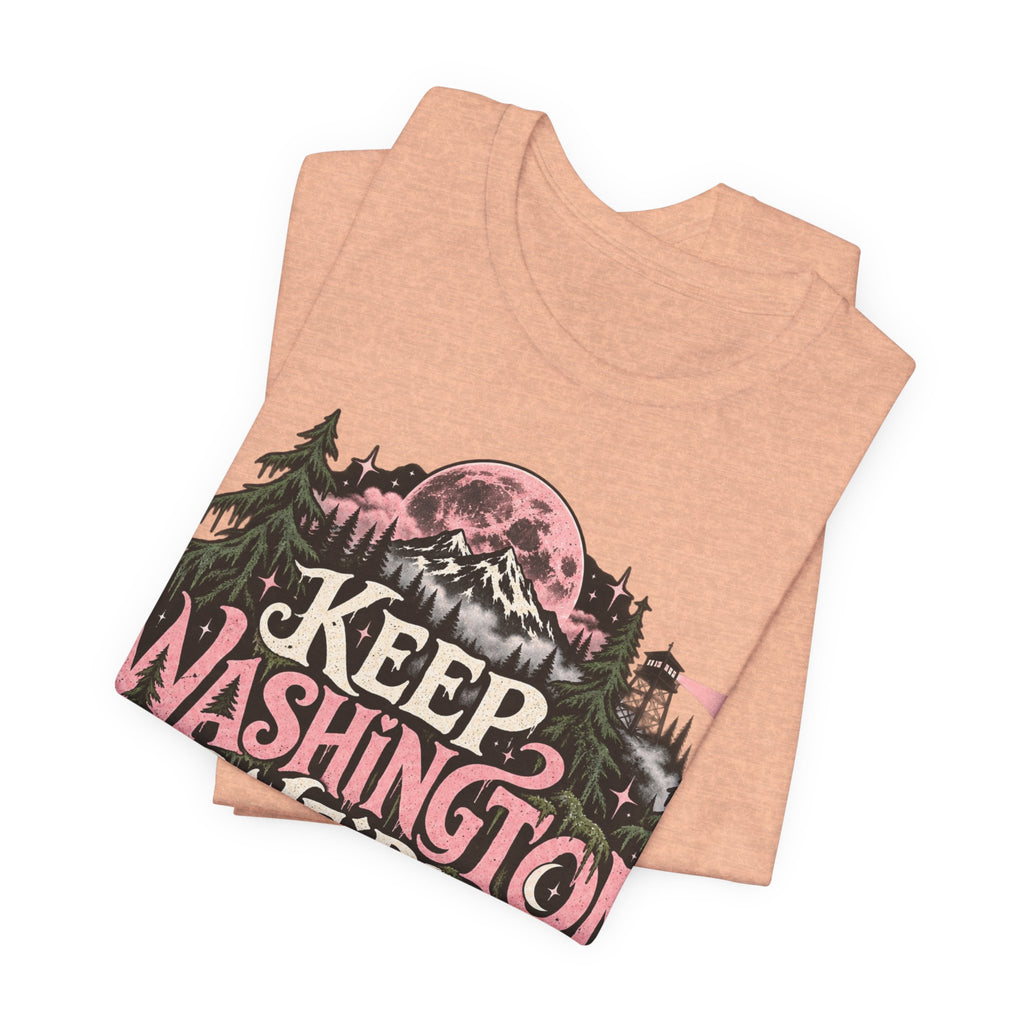 Keep Washington Weird Tee for PNW Cryptid Believers and Forest Wanderers
