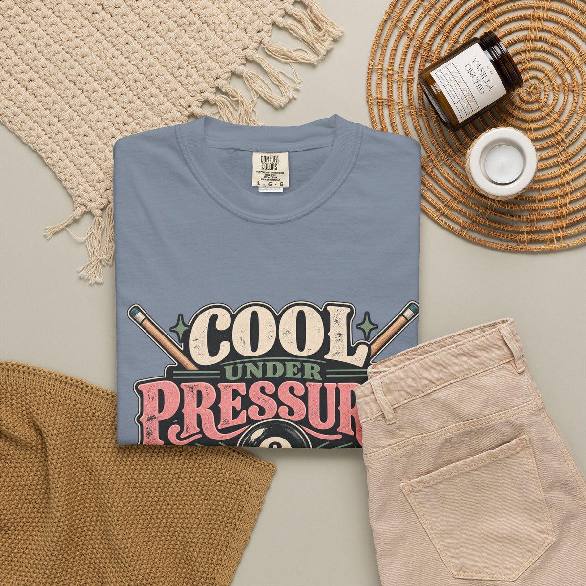 Cool Under Pressure, Deadly With a Cue | Retro Pool T-Shirt