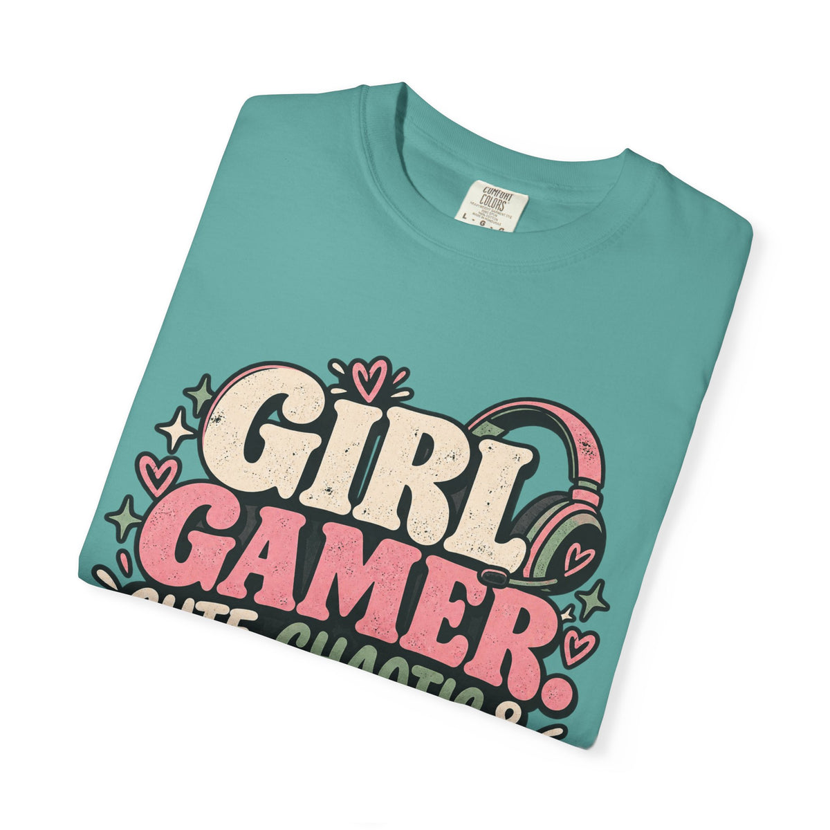 Girl Gamer Cute Chaotic & Carrying the Team | Retro Gaming T-Shirt