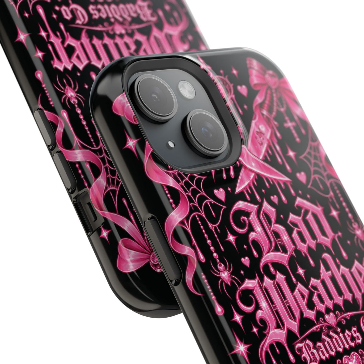 Pink Gothic Magnetic Phone Case With Impact Resistant Protection