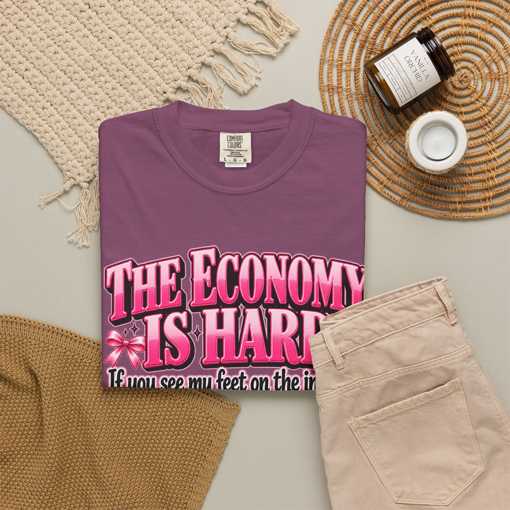 The Economy Is Hard Mind Your Business Coquette Graphic Tee
