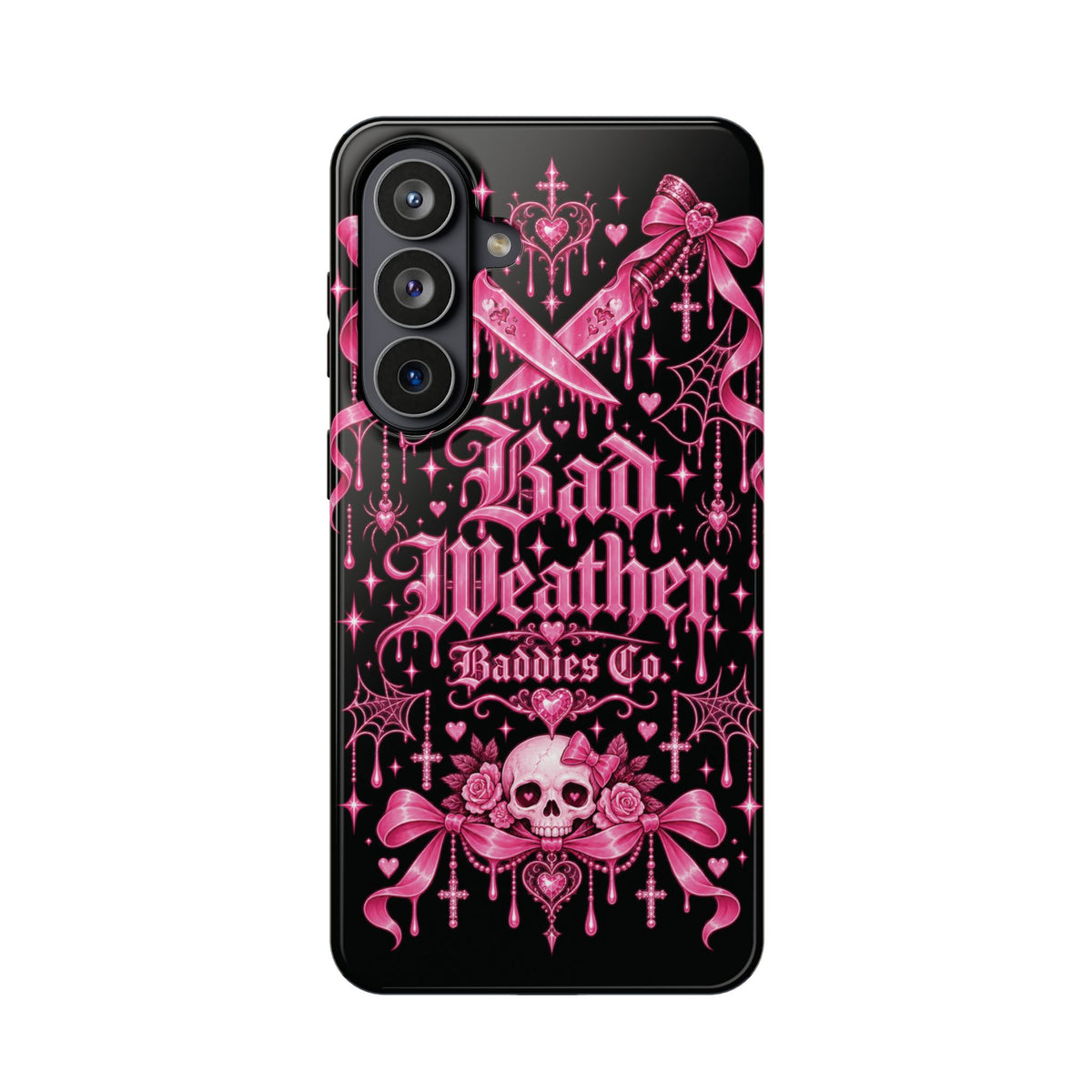 Pink Gothic Magnetic Phone Case With Impact Resistant Protection