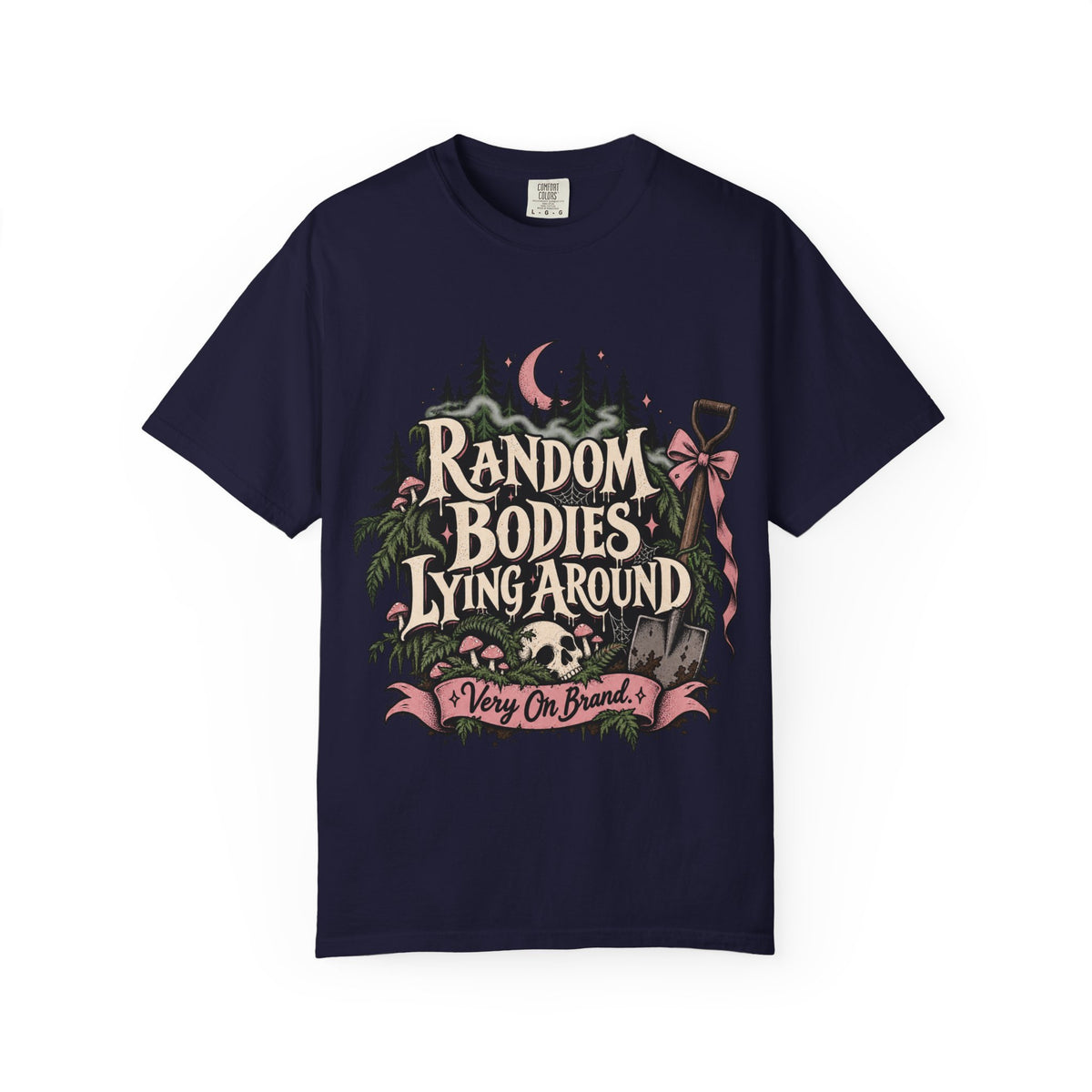 Random Bodies Lying Around Graphic T-Shirt — Dark Humor Halloween Tee