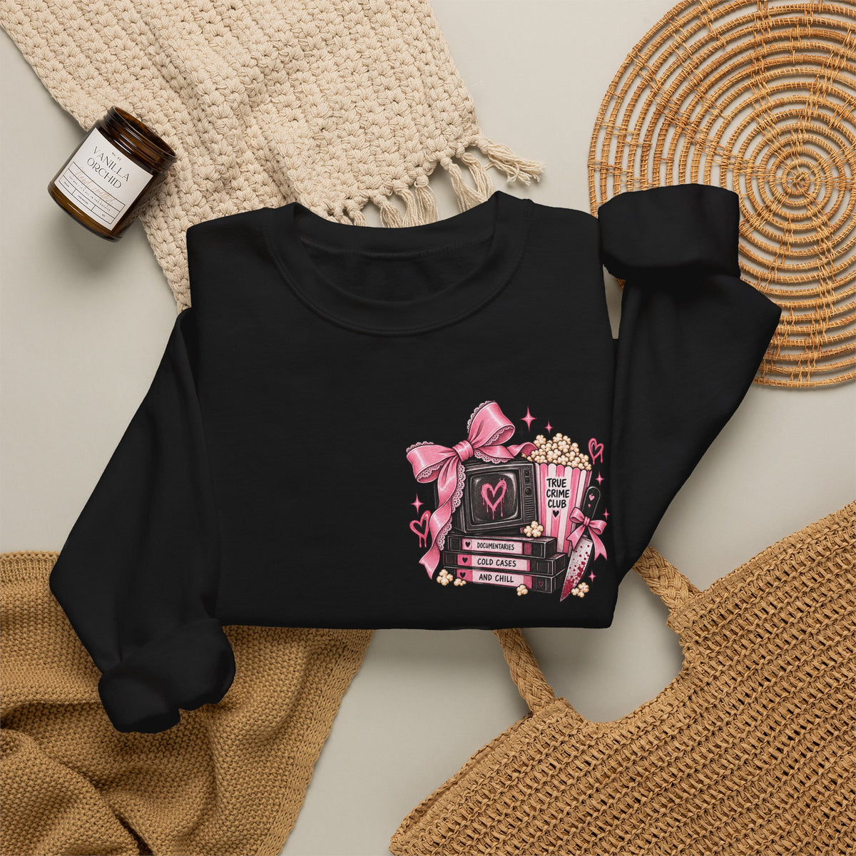 Serial Killer Documentaries and Chill Coquette Crewneck