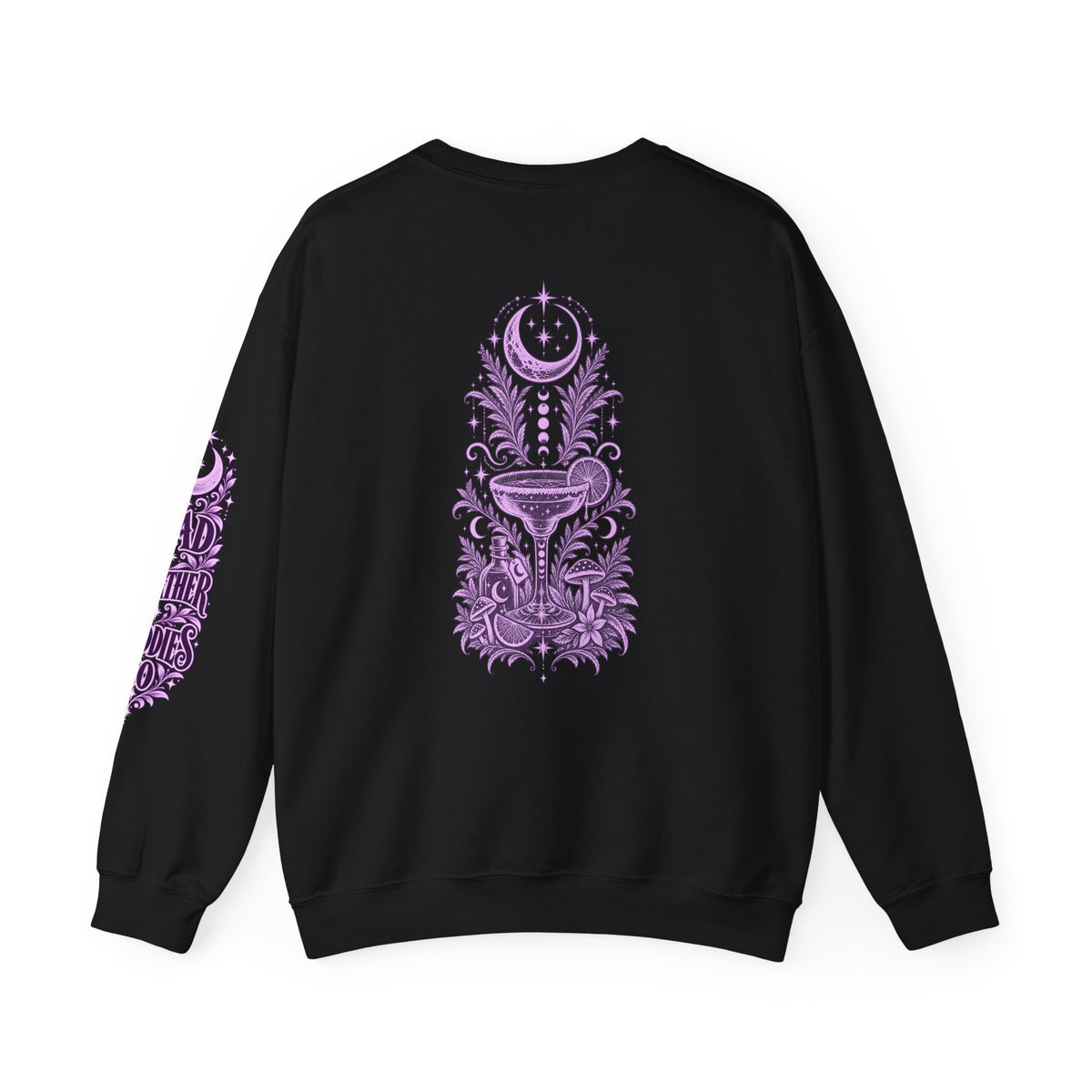 Moonlit Margaritas Witchy Unisex Crewneck Sweatshirt With Celestial Design