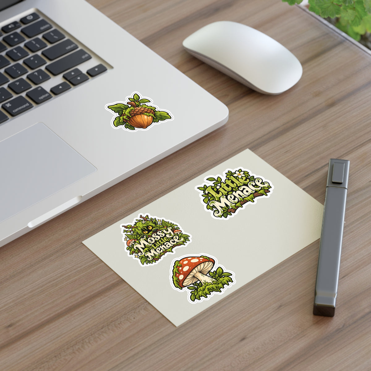 Mossy Little Menace Sticker Sheet — 4 Piece Woodland Pack
