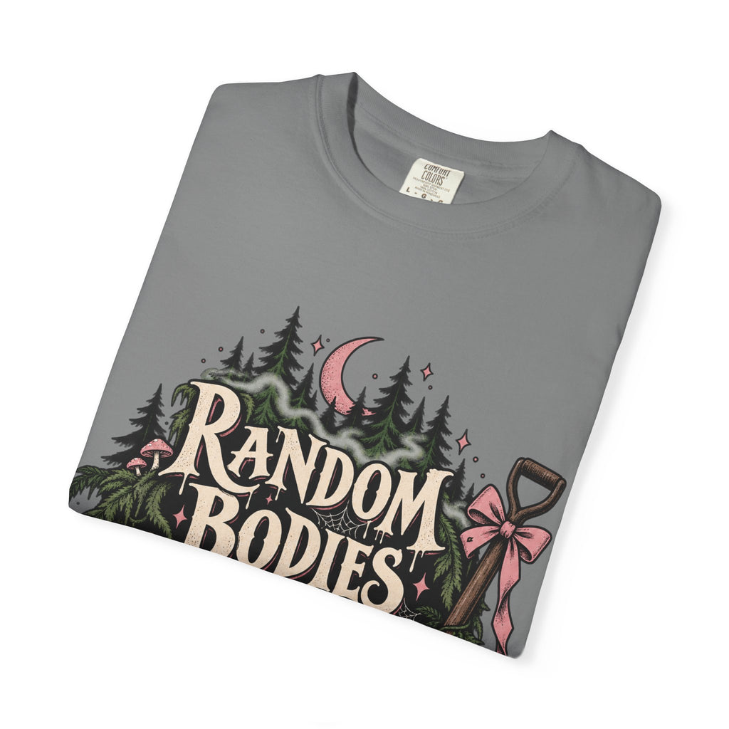 Random Bodies Lying Around Graphic T-Shirt — Dark Humor Halloween Tee