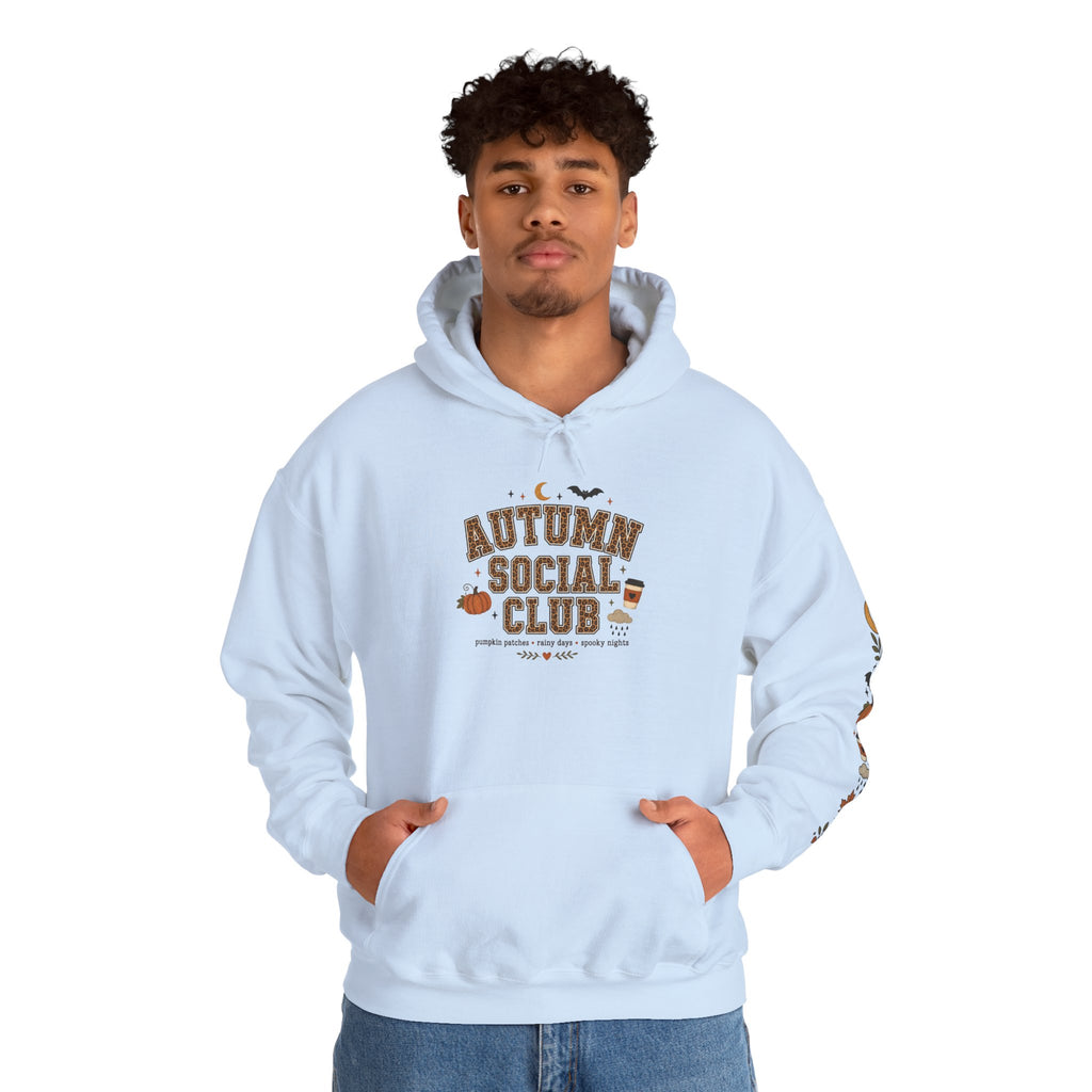 Autumn Social Club Sweatshirt | Leopard Print Fall Shirt | Pumpkin Patches Rainy Days Spooky Nights | Cozy Autumn Crewneck
