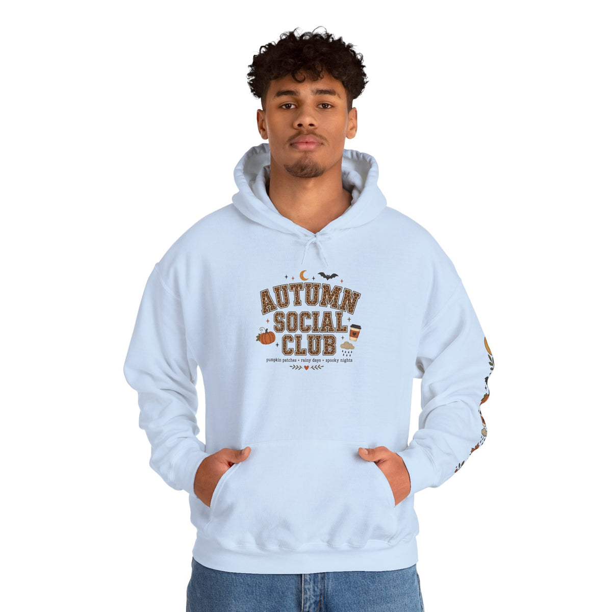 Autumn Social Club Sweatshirt | Leopard Print Fall Shirt | Pumpkin Patches Rainy Days Spooky Nights | Cozy Autumn Crewneck