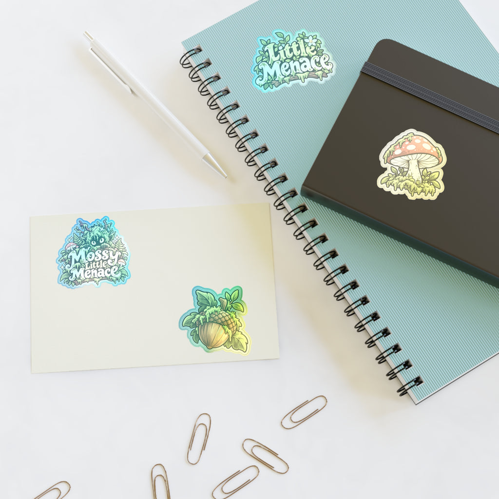 Mossy Little Menace Sticker Sheet — 4 Piece Woodland Pack