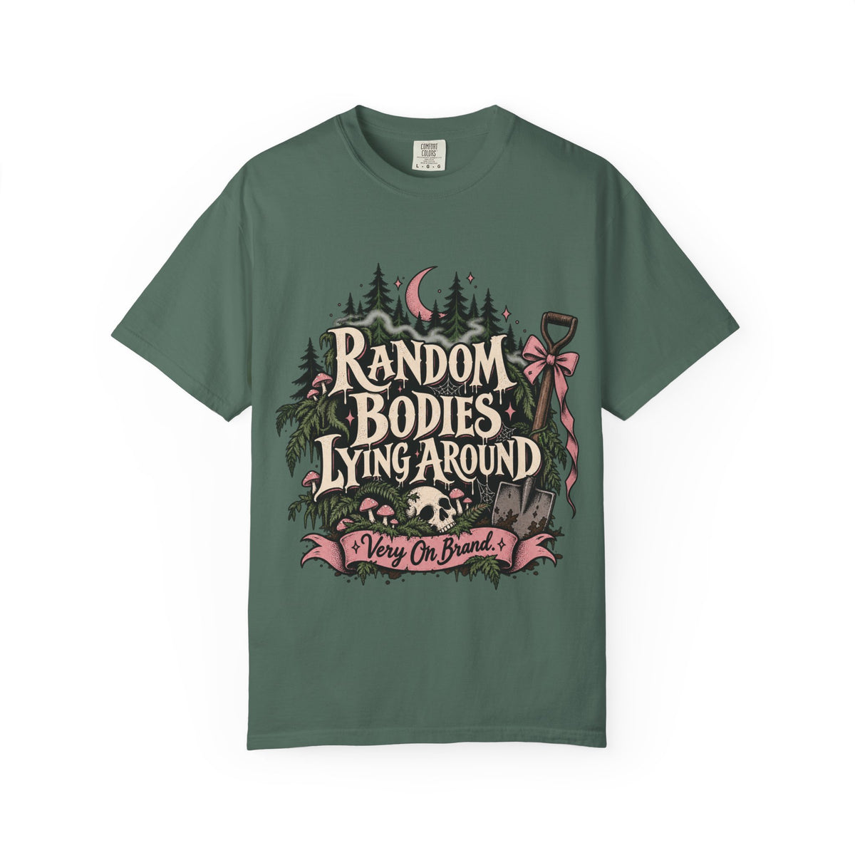 Random Bodies Lying Around Graphic T-Shirt — Dark Humor Halloween Tee