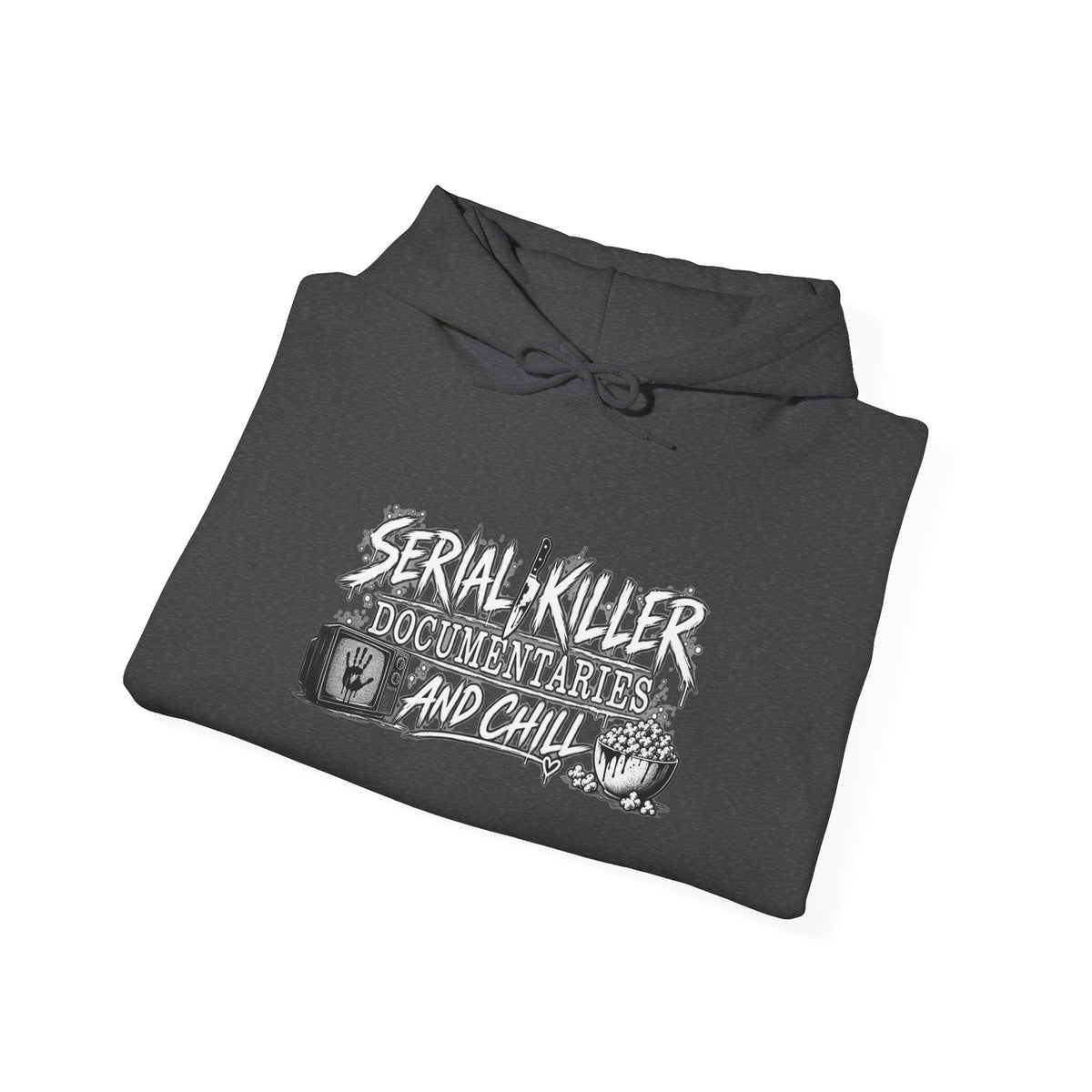 Serial Killer Documentaries and Chill Crime Scene Sleeve Hoodie