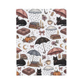 Witchy Black Cat Plush Blanket