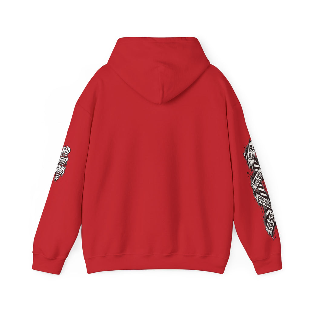 Serial Killer Documentaries and Chill Crime Scene Sleeve Hoodie
