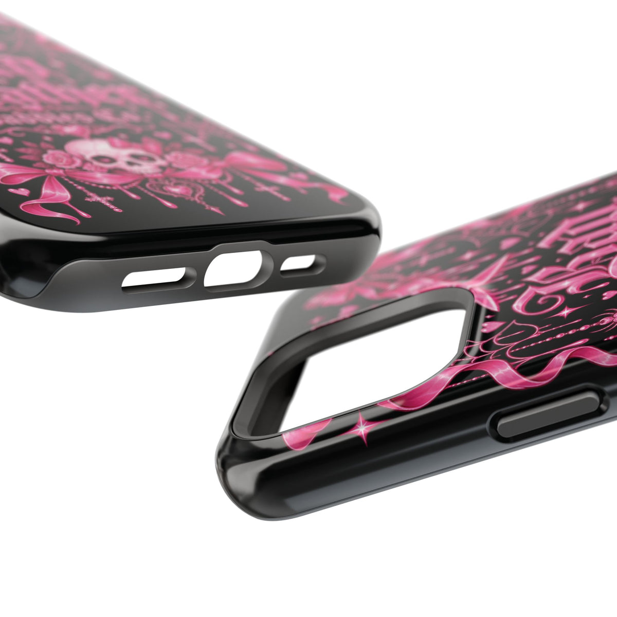 Pink Gothic Magnetic Phone Case With Impact Resistant Protection
