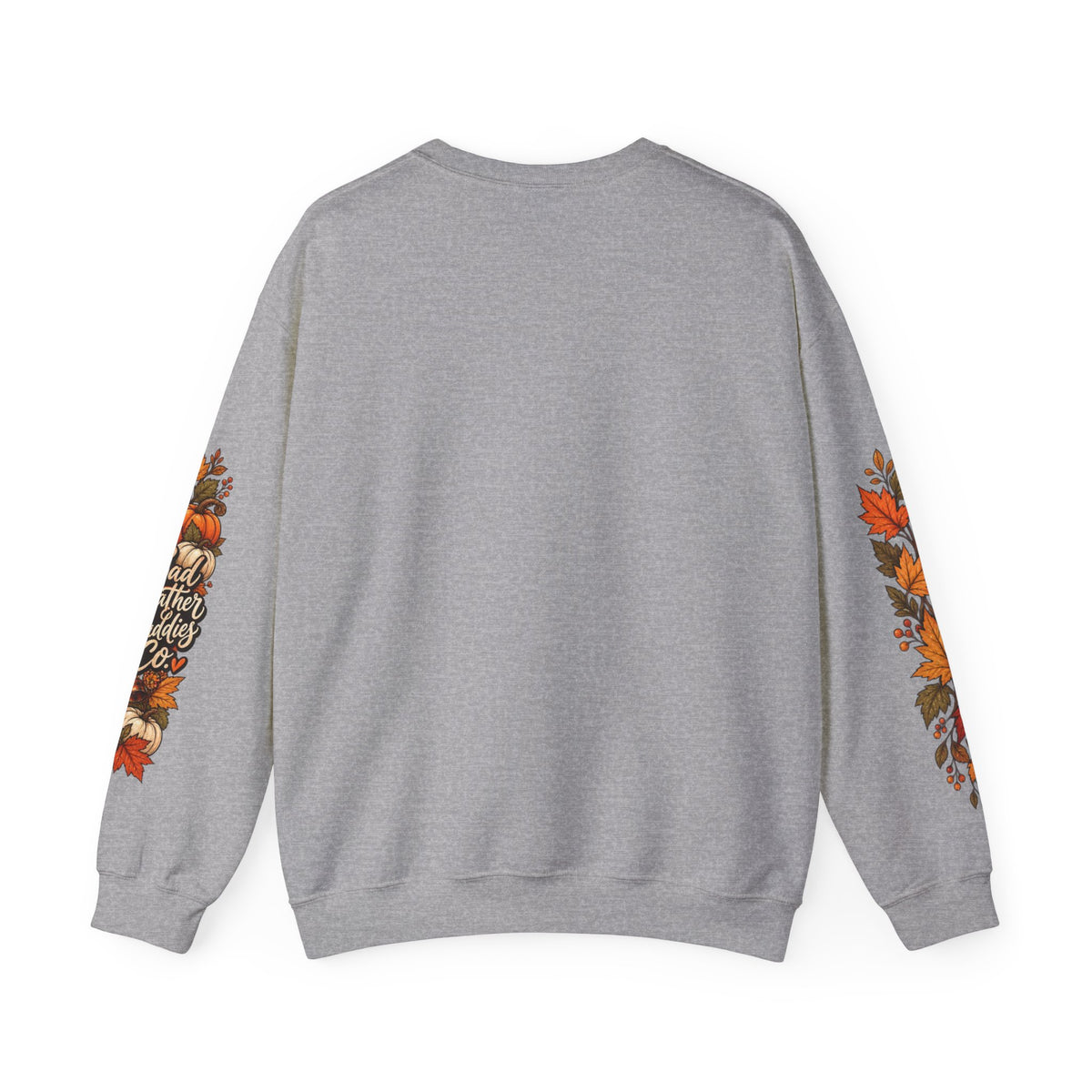 Gobble Till You Wobble Thanksgiving Turkey Crewneck Sweatshirt With Fall Leaves