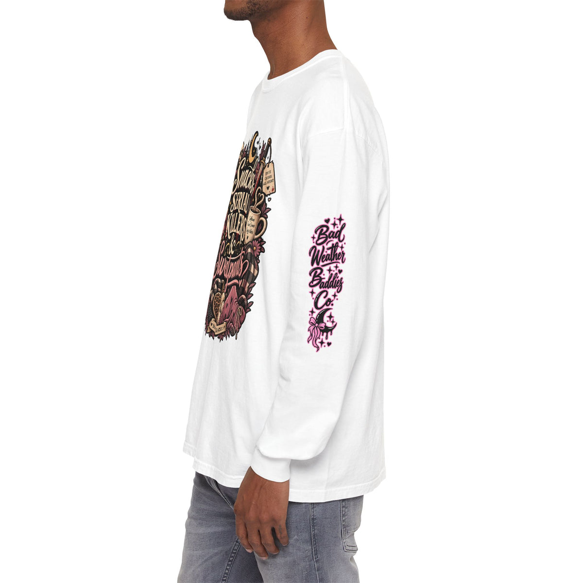 Snacks, Serial Killers & Sweatpants Long Sleeve Shirt | True Crime Lover Comfort Colors Tee | Cozy Crime Graphic Shirt