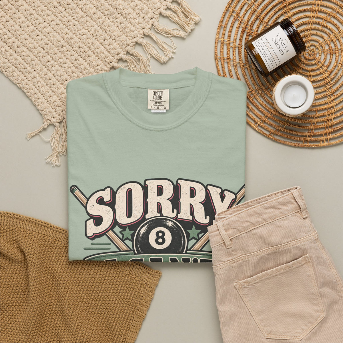 Sorry I Can’t, League Night Pool T-Shirt | Retro Billiards Graphic Tee