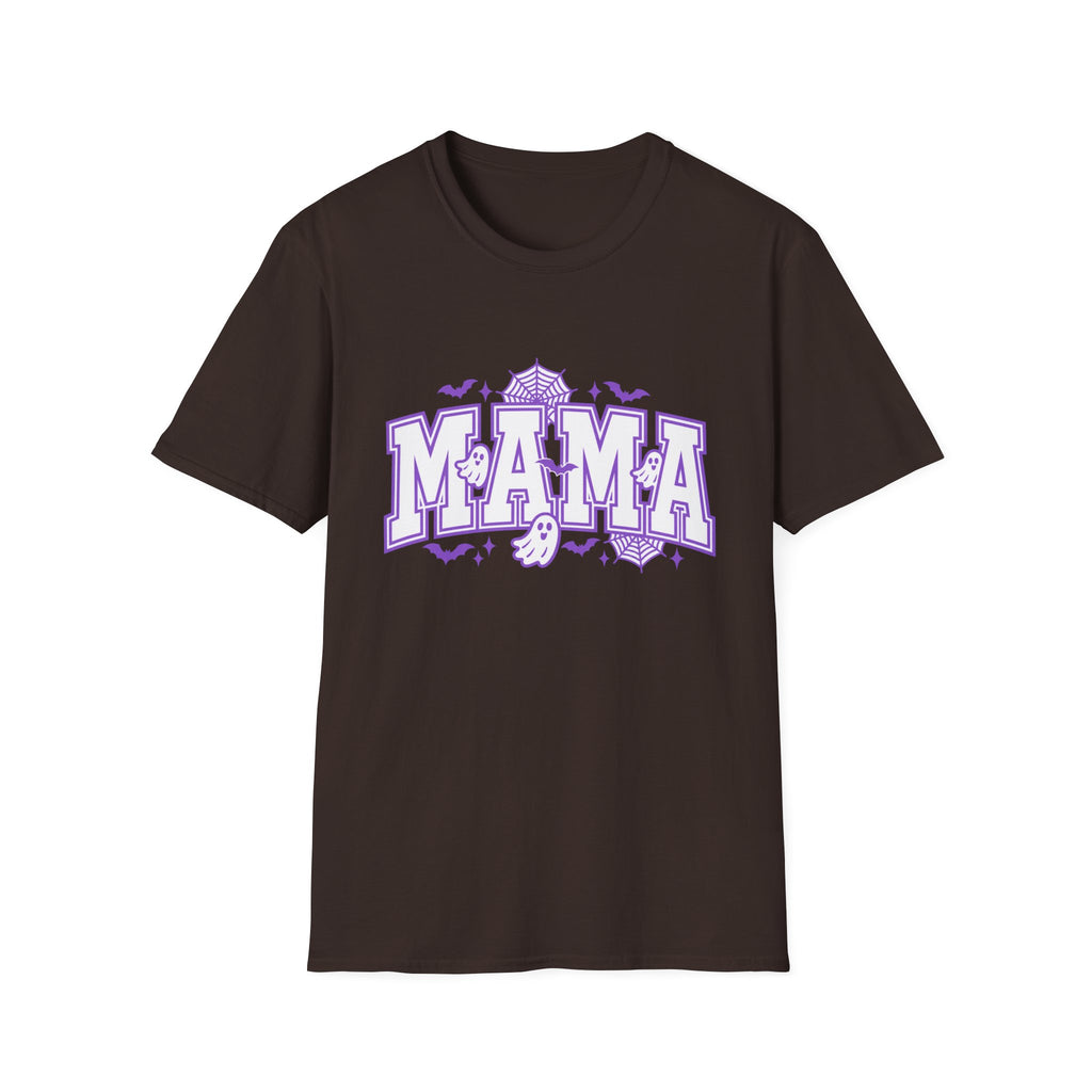 Spooky Mama Halloween Tee With Cute Ghosts Bats And Lavender Details