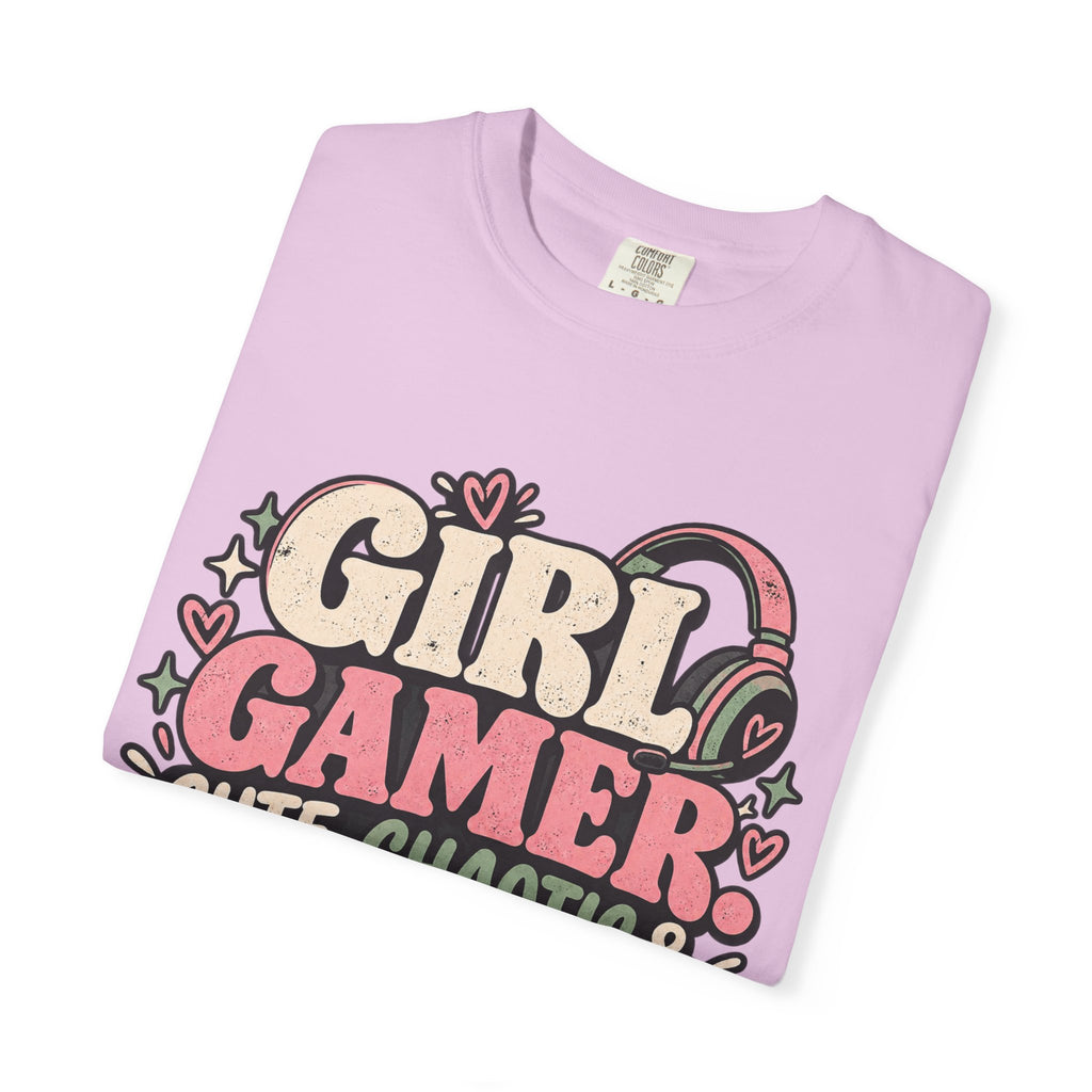 Girl Gamer Cute Chaotic & Carrying the Team | Retro Gaming T-Shirt