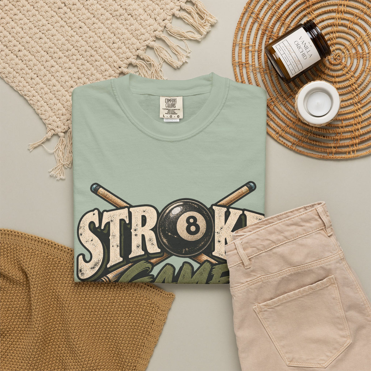Stroke Game Strong | Retro Pool & Billiards T-Shirt