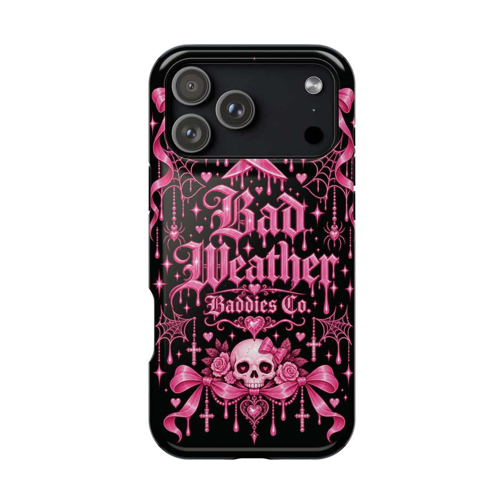 Pink Gothic Magnetic Phone Case With Impact Resistant Protection