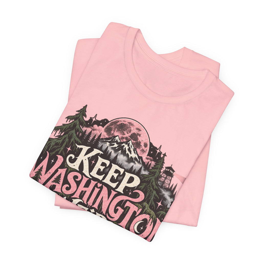 Keep Washington Weird Tee for PNW Cryptid Believers and Forest Wanderers