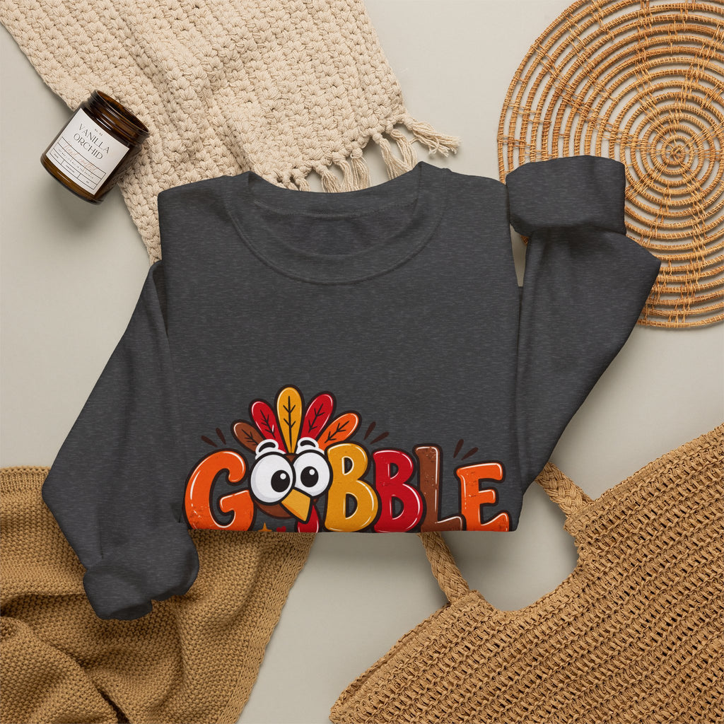 Gobble Till You Wobble Thanksgiving Turkey Unisex Crewneck Sweatshirt
