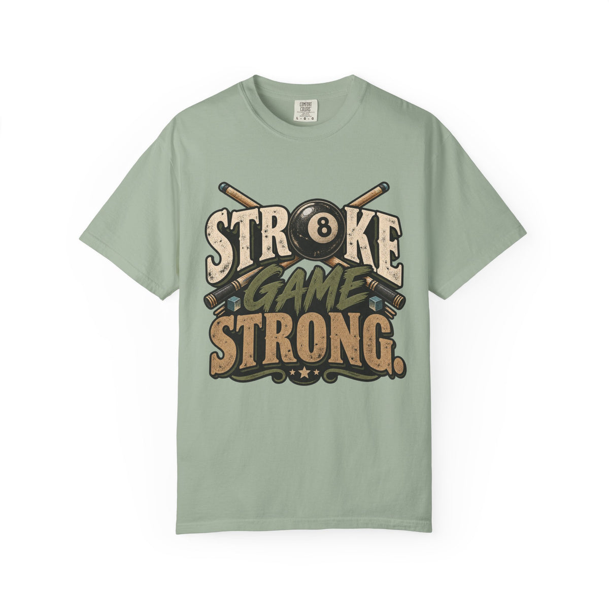 Stroke Game Strong | Retro Pool & Billiards T-Shirt