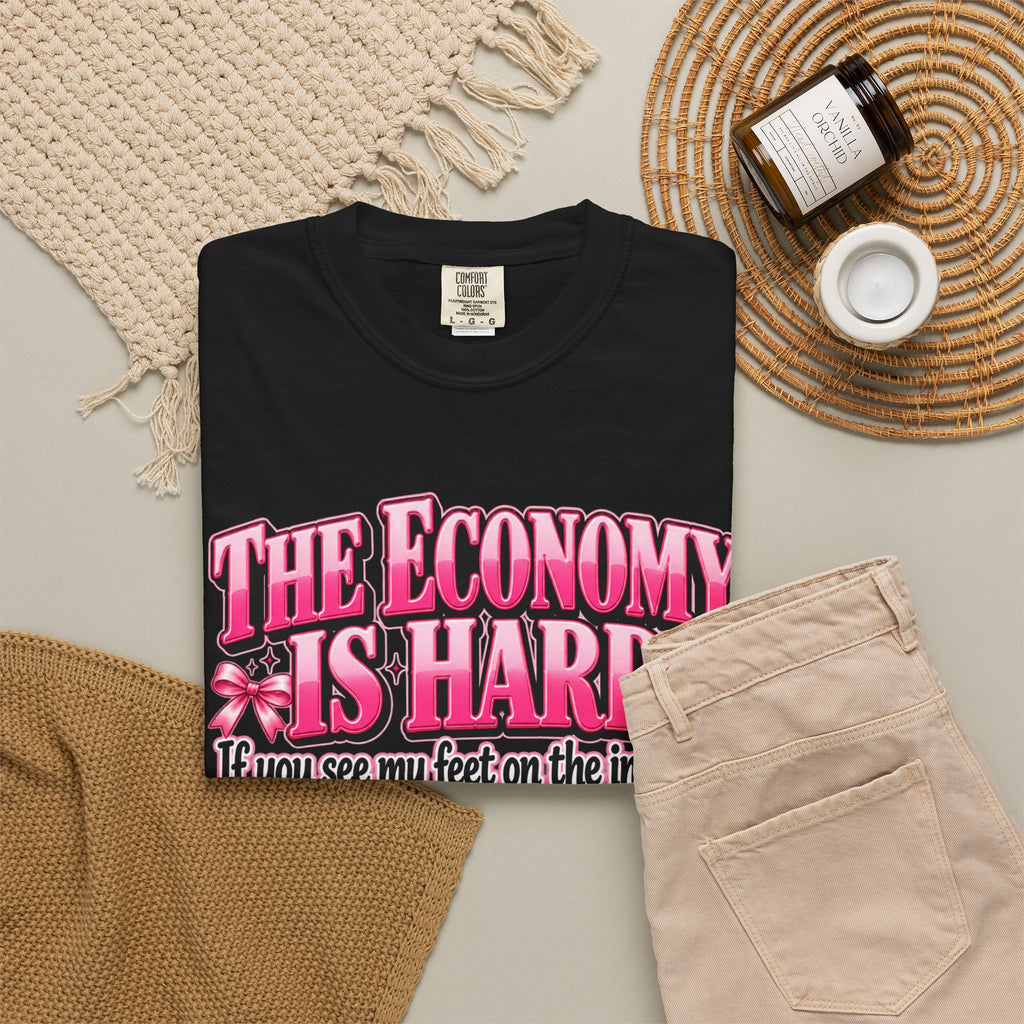 The Economy Is Hard Mind Your Business Coquette Graphic Tee