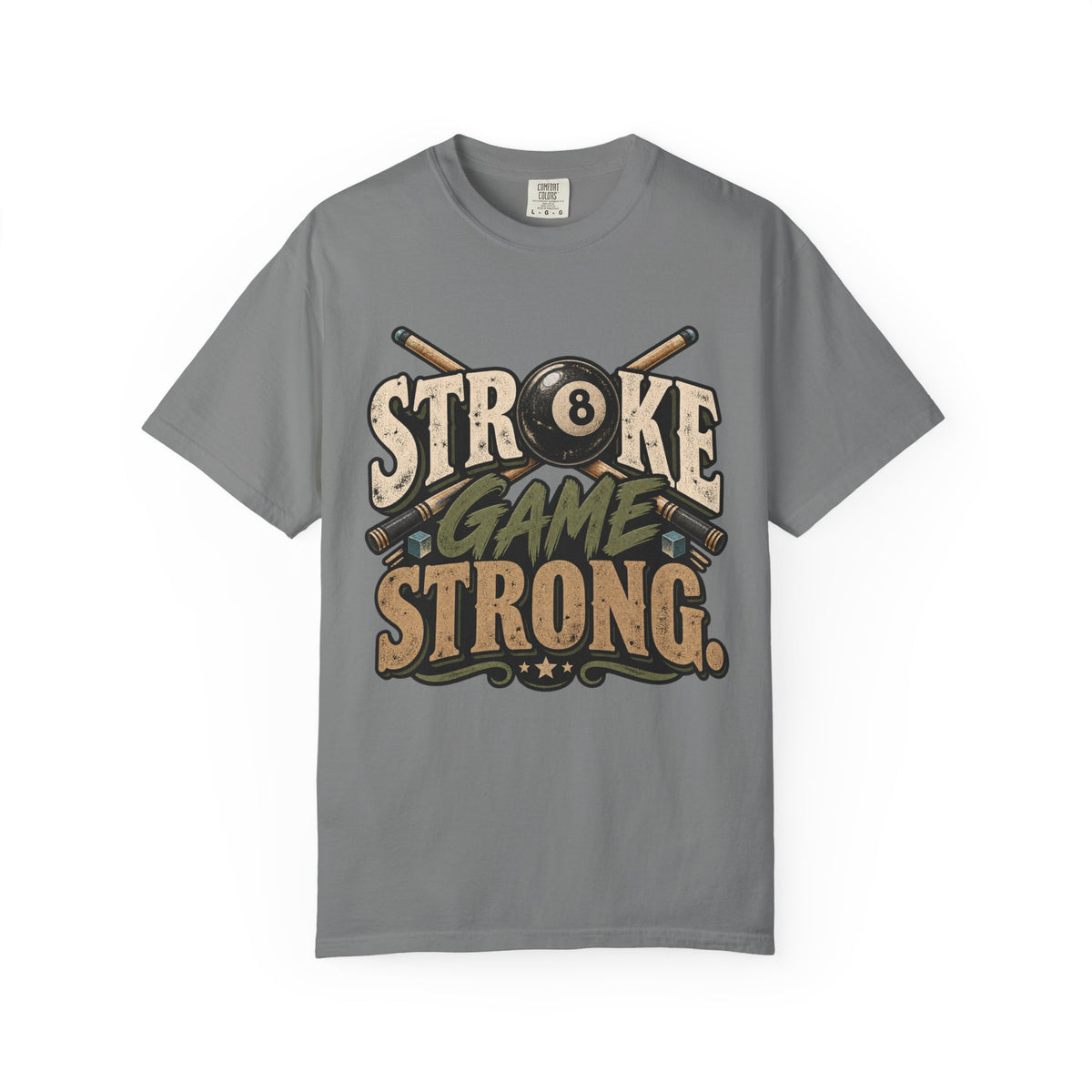 Stroke Game Strong | Retro Pool & Billiards T-Shirt