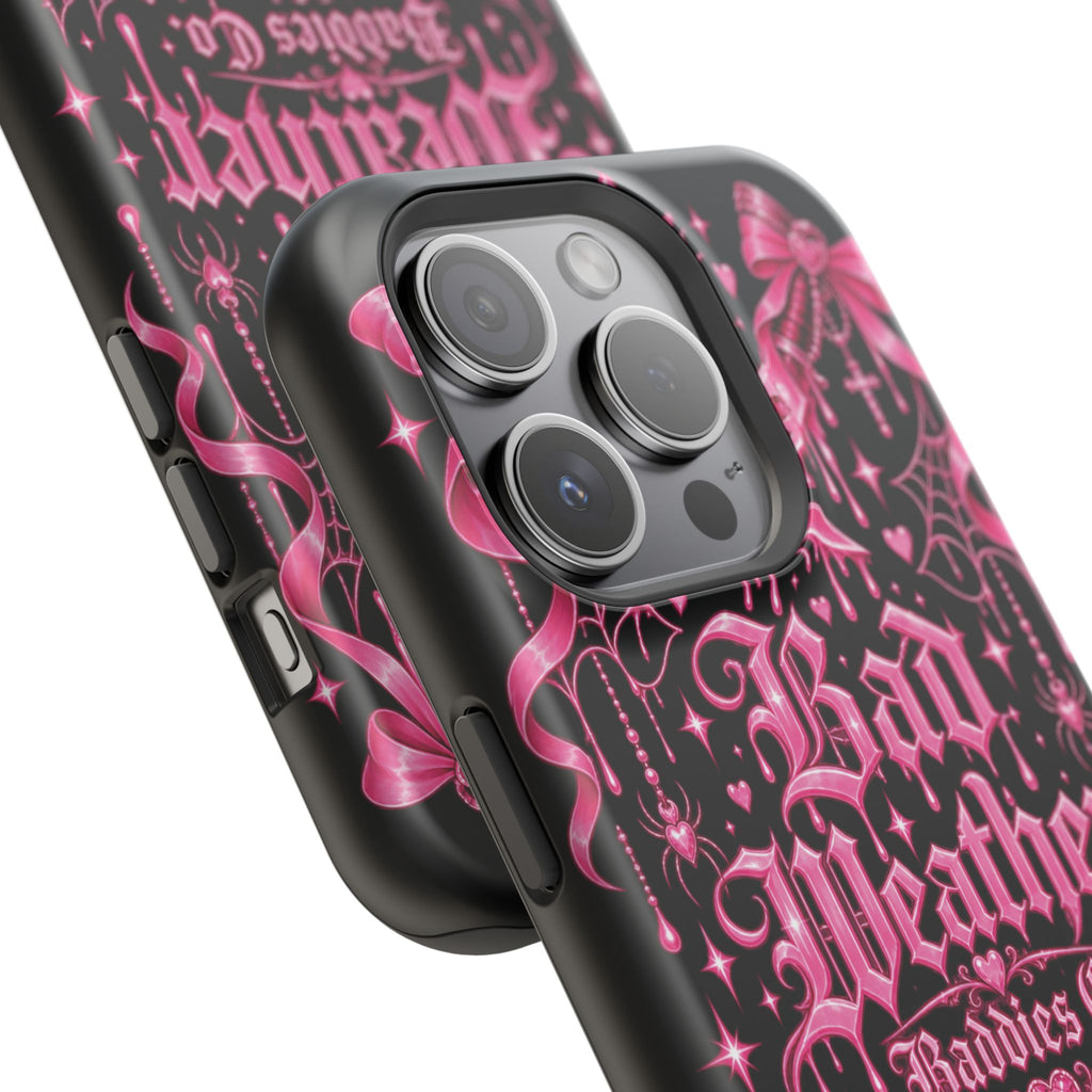 Pink Gothic Magnetic Phone Case With Impact Resistant Protection