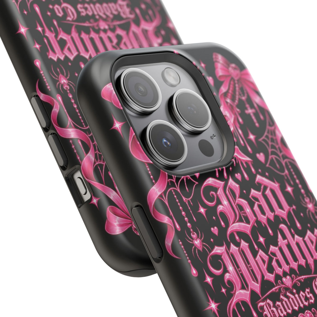 Pink Gothic Magnetic Phone Case With Impact Resistant Protection