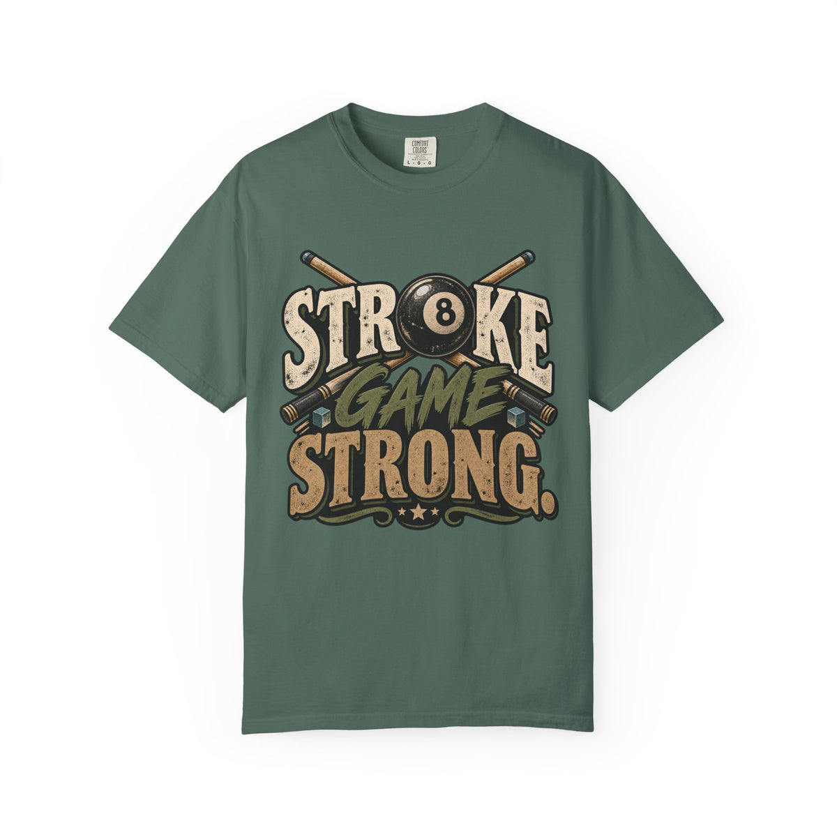 Stroke Game Strong | Retro Pool & Billiards T-Shirt