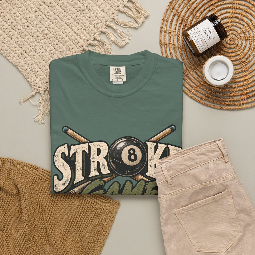 Stroke Game Strong | Retro Pool & Billiards T-Shirt