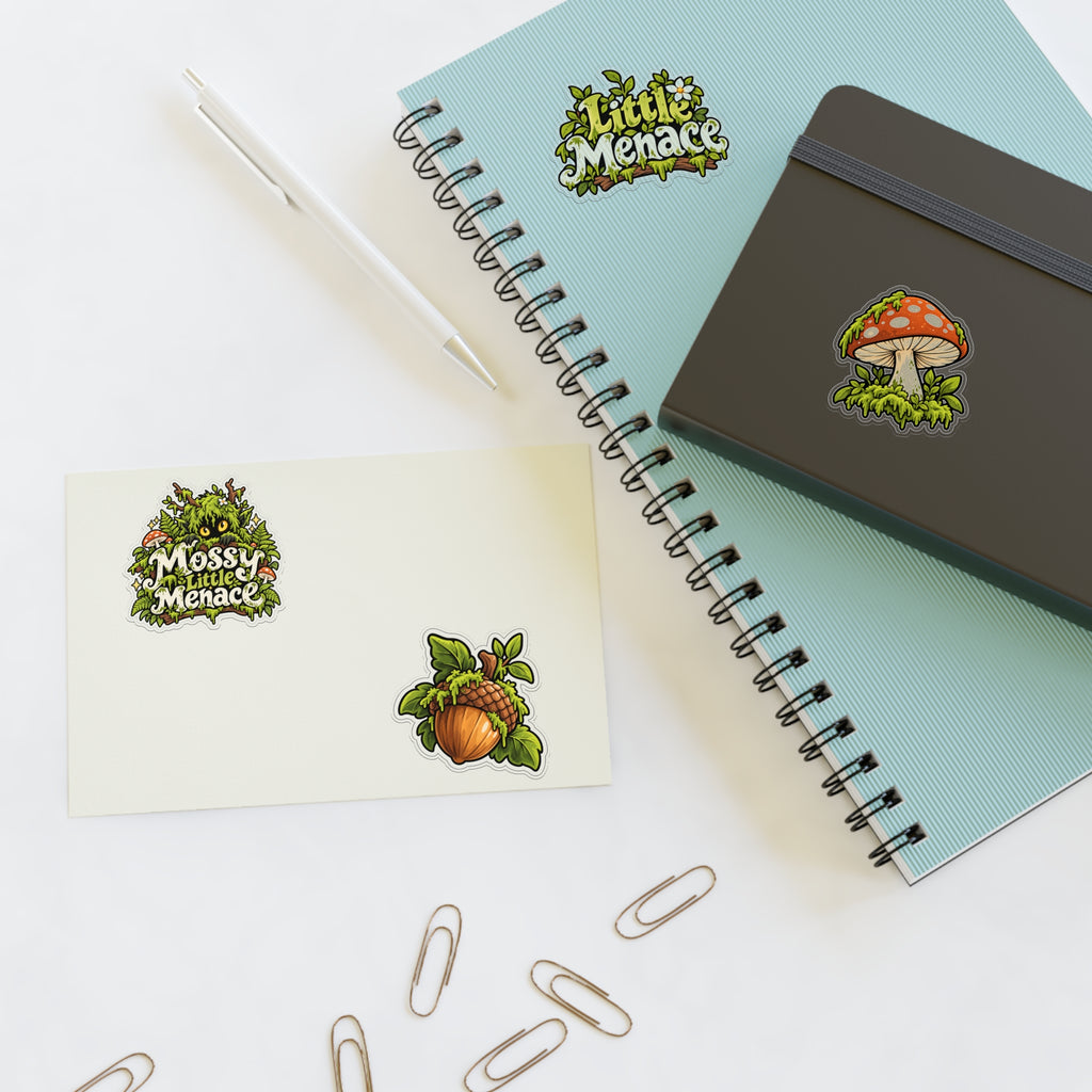 Mossy Little Menace Sticker Sheet — 4 Piece Woodland Pack