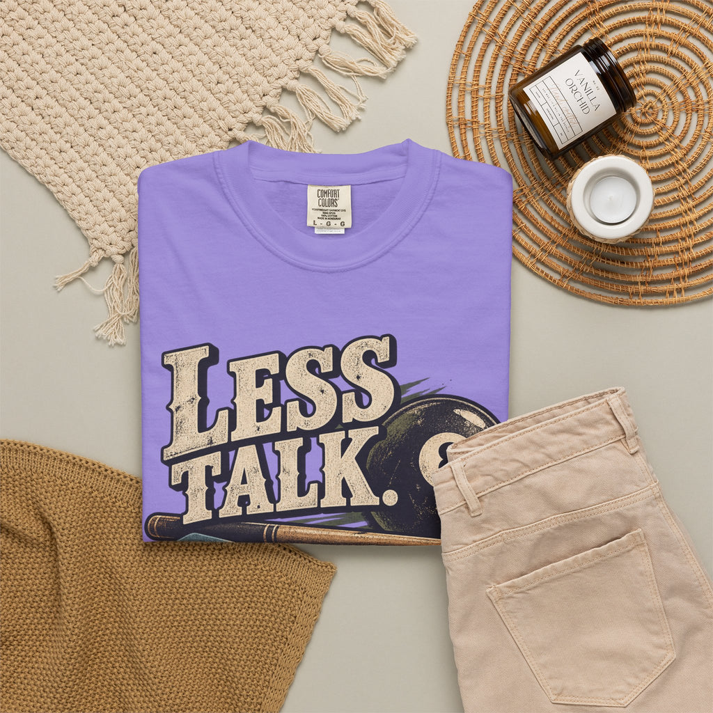 Less Talk, More Chalk Pool T-Shirt | Retro Billiards Graphic Tee