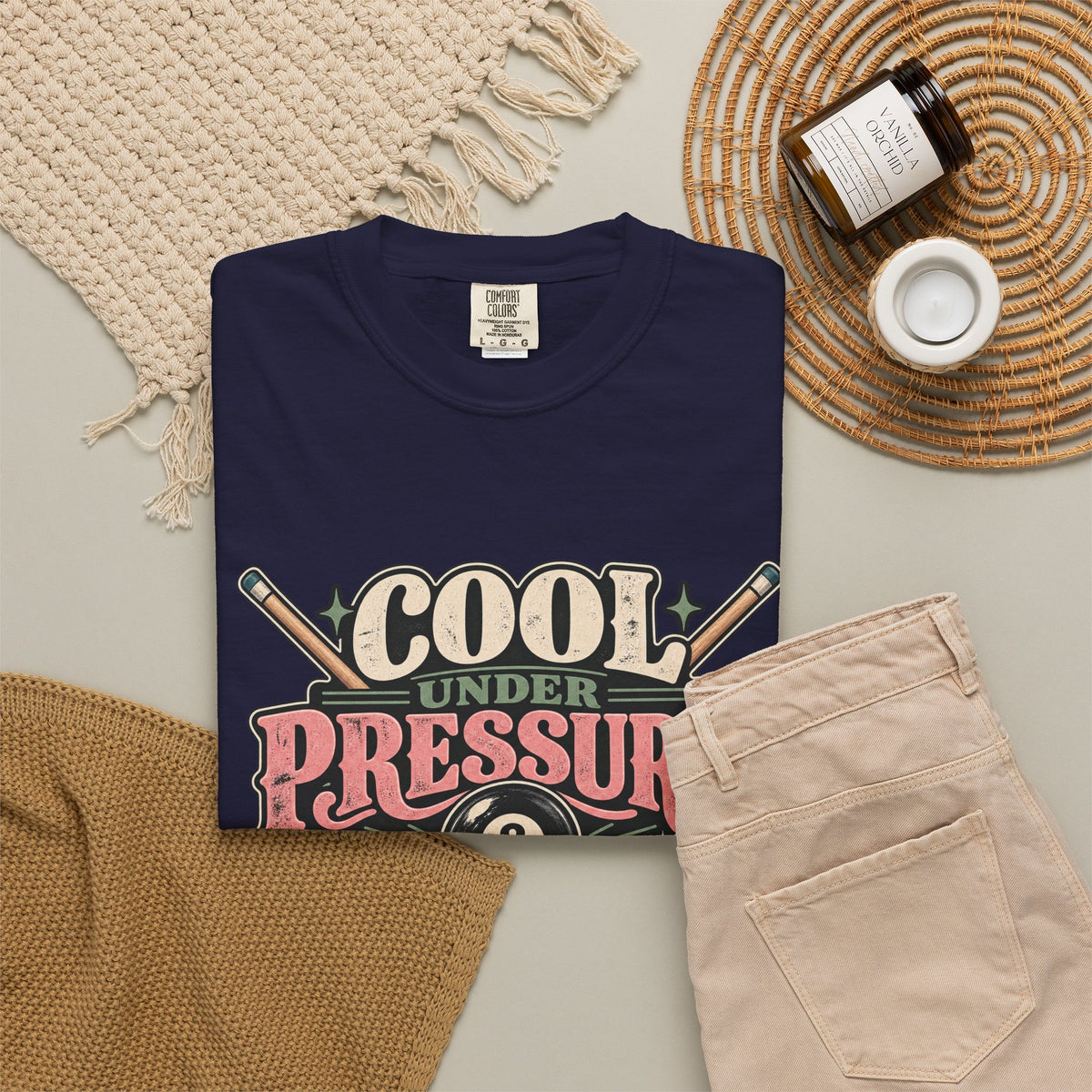 Cool Under Pressure, Deadly With a Cue | Retro Pool T-Shirt