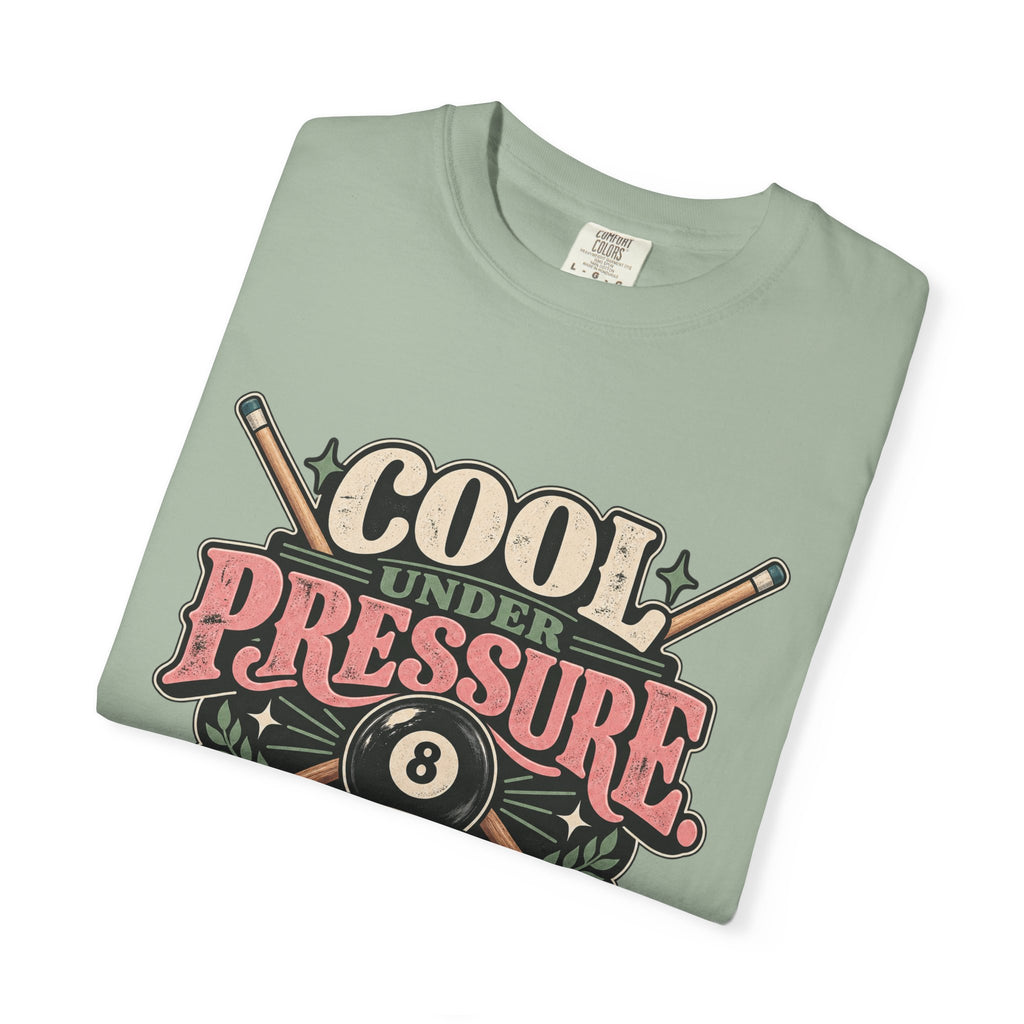 Cool Under Pressure, Deadly With a Cue | Retro Pool T-Shirt