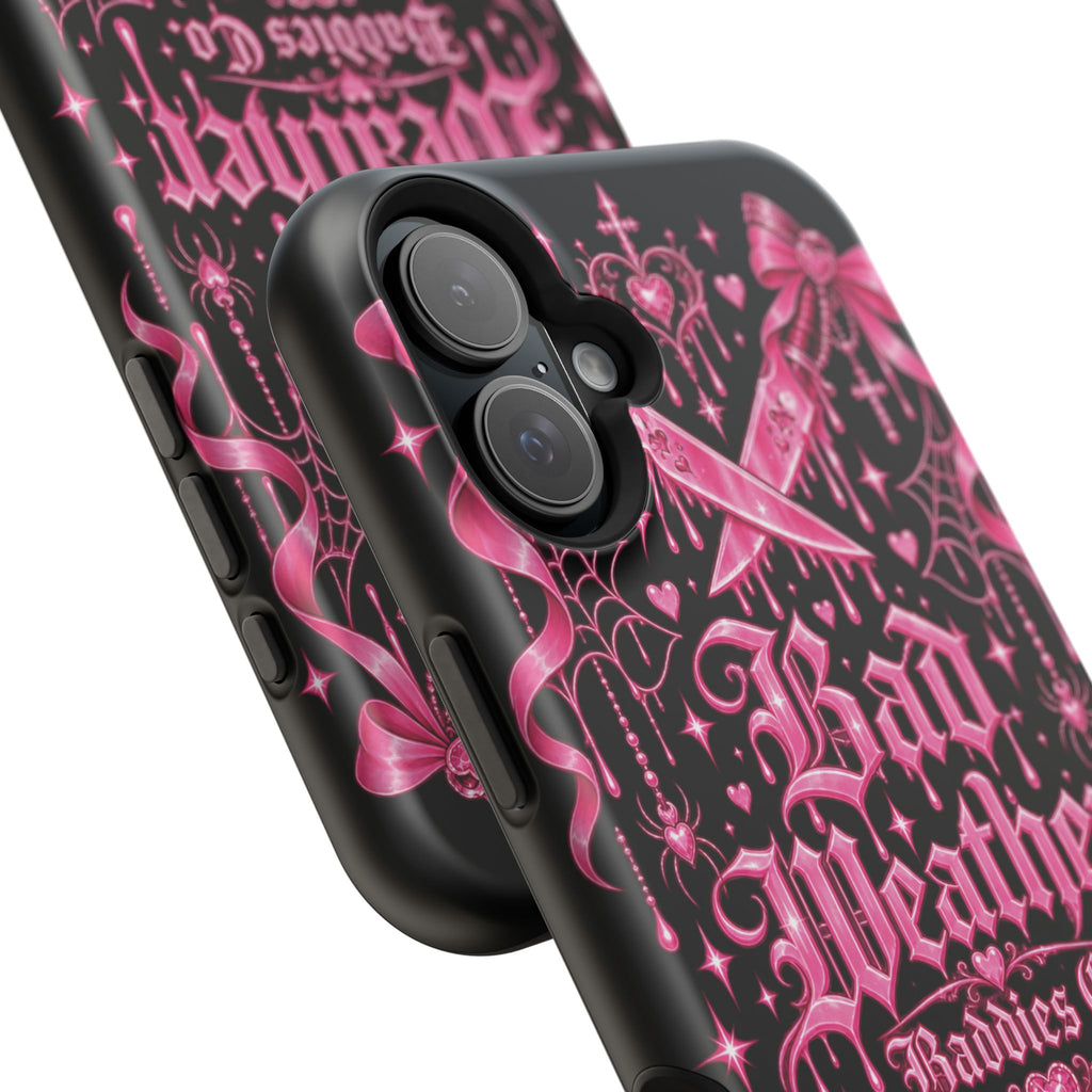 Pink Gothic Magnetic Phone Case With Impact Resistant Protection