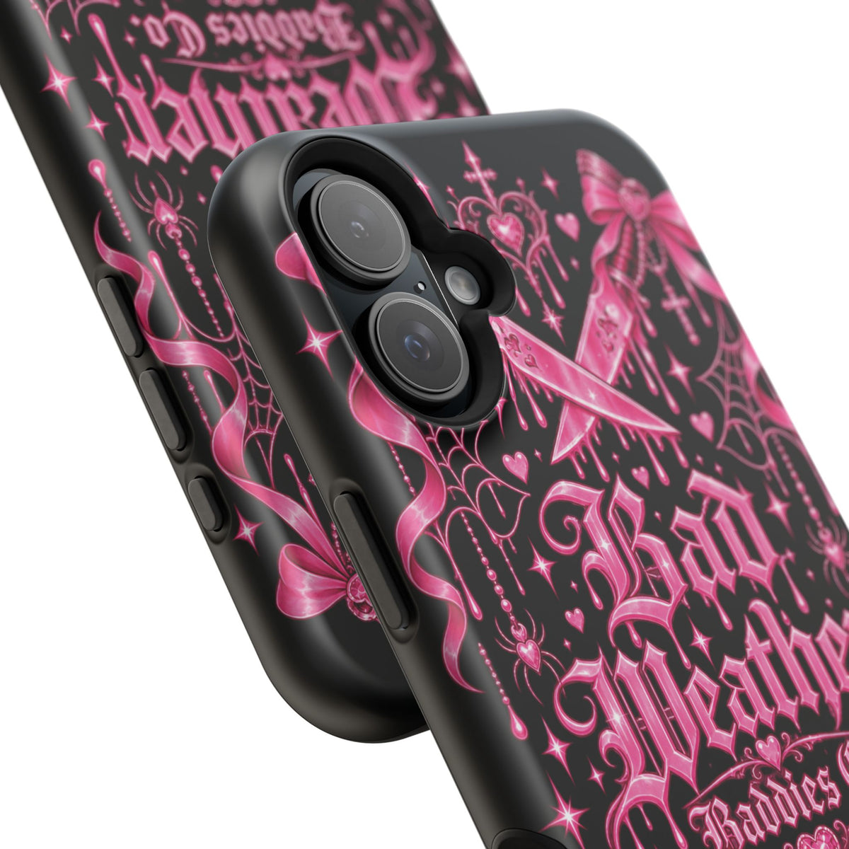 Pink Gothic Magnetic Phone Case With Impact Resistant Protection