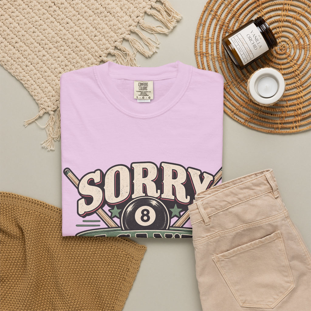 Sorry I Can’t, League Night Pool T-Shirt | Retro Billiards Graphic Tee