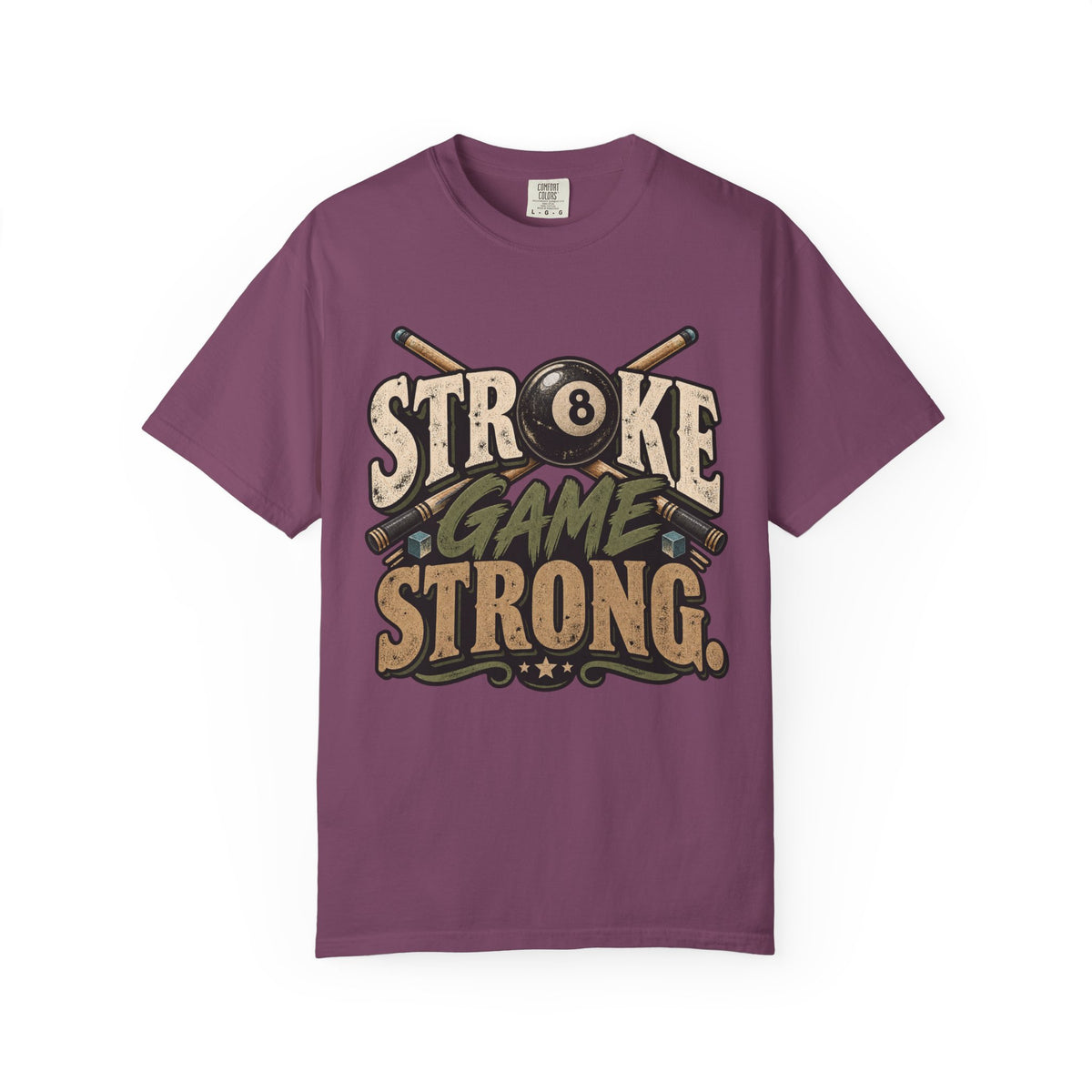 Stroke Game Strong | Retro Pool & Billiards T-Shirt