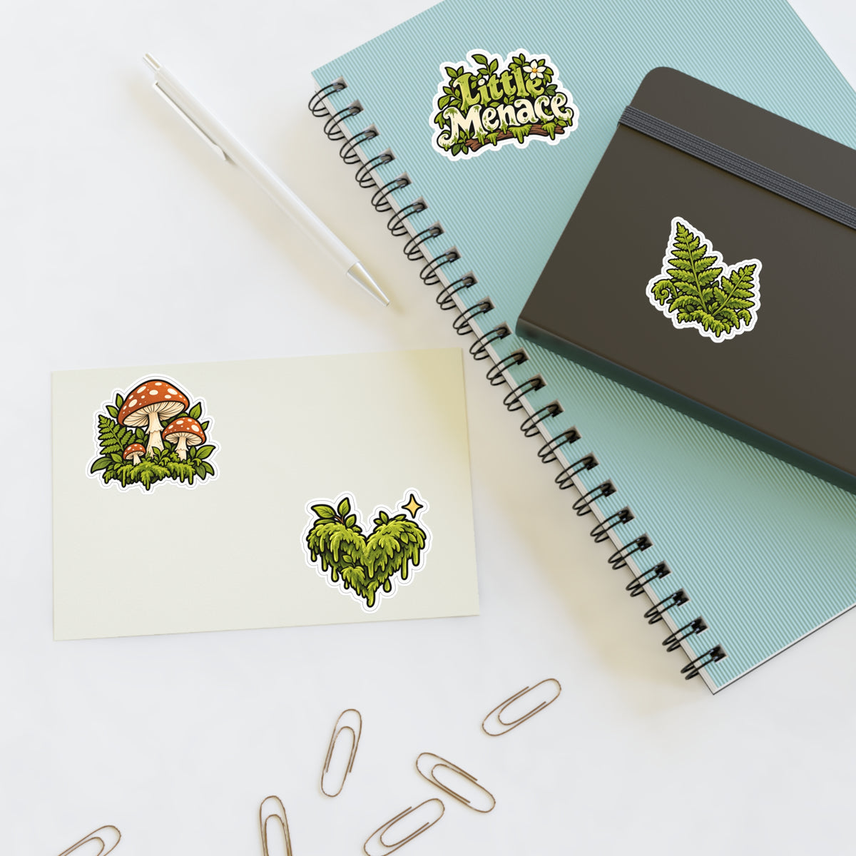 Mossy Little Menace Sticker Sheet — Woodland Mood Pack